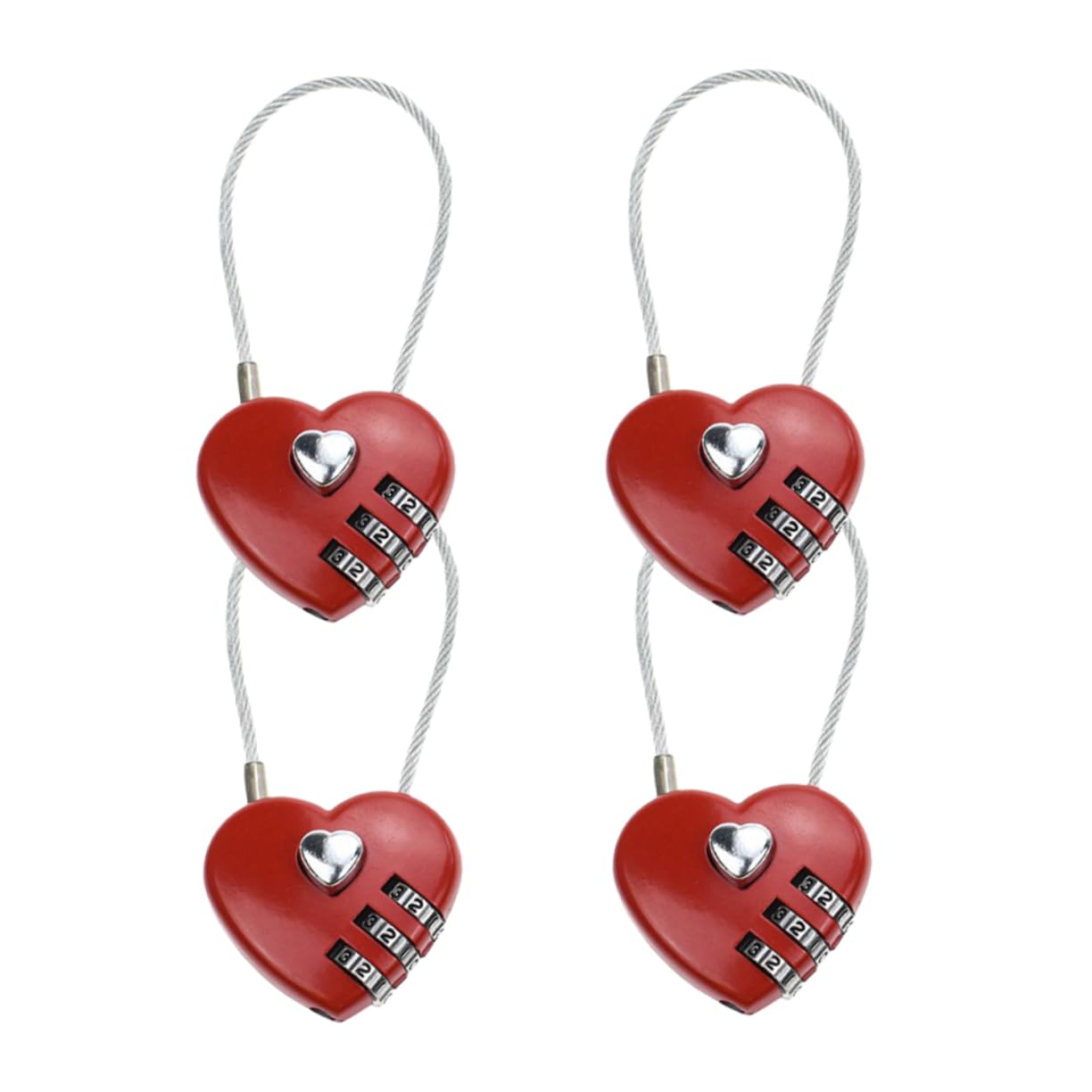 Didiseaon 12 Piezas Cerraduras Para Taquillas Candado De Amor Cerraduras De Equipaje De Viaje Cerraduras Para Maletas Del Día De San Valentín Bloqueo Diario Viajar Lindo Cerrar