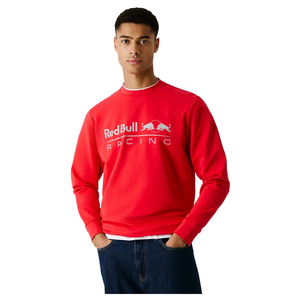 PEPE JEANS Men's TEAM LOGO CREW Sweatshirt, Red(MARS RED), L