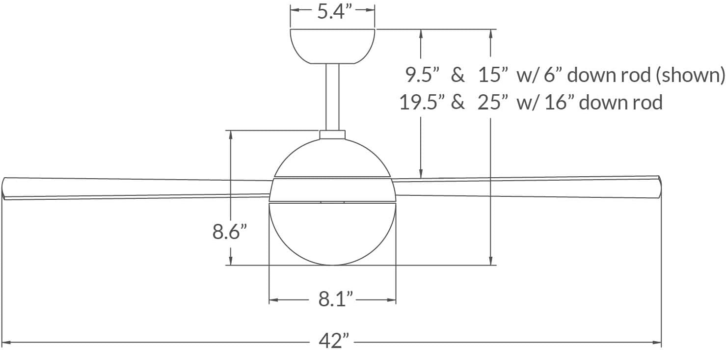 The Modern Fan Co. 42 in. LED Brushed Aluminum Ceiling Fan with Aluminum Blades and Remote Control, BAL-BA-42-AL-652-003