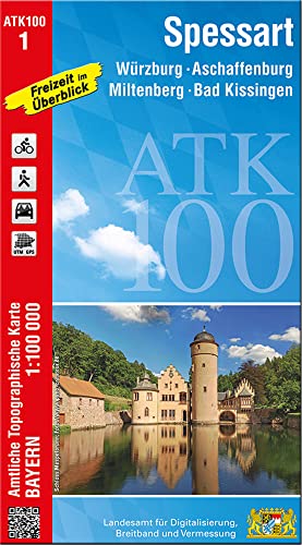 ATK100-1 Spessart (Amtliche Topographische Karte 1:100000): Würzburg, Aschaffenburg, Miltenberg, Bad