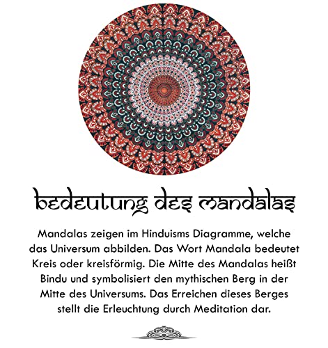 Copriletto con Mandala indiano, asciugamano da