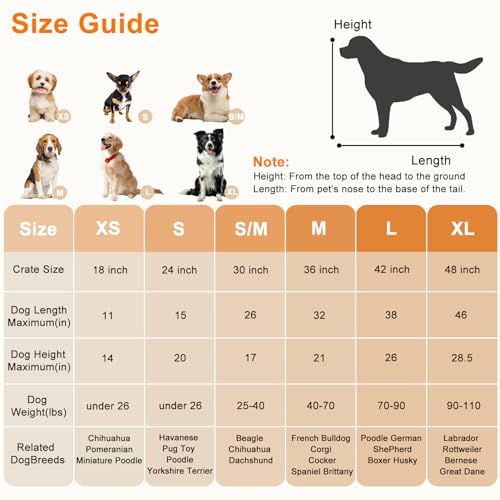 FDW XL Dog Crate 48inch Dog Cage Foldable Metal Kennel with Leakproof Tray Foldable Design Indoor Outdoor Use for Extra Large Dogs,Black by FDW - Image 7