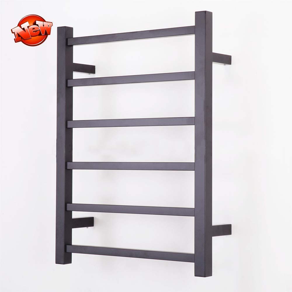 SDGF-YTR Wall Mounted Towel Warmer, Electric Heated Towel Rack with  Thermostat for Bathroom Heated Drying Rack 6 Square Bar (23.6X17.7  X4.7Inch), Black (Black2) : Amazon.co.uk: Home u0026 Kitchen