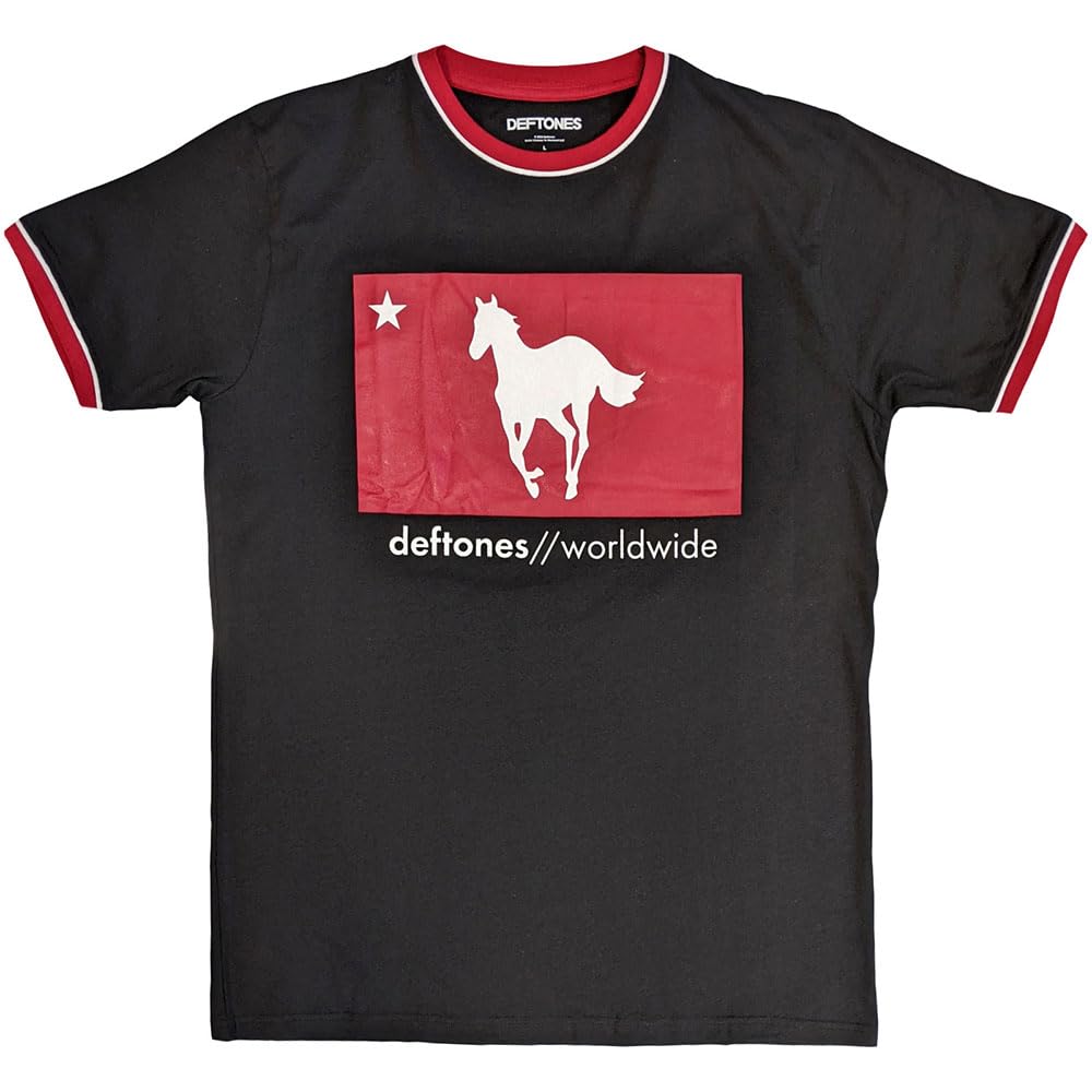 Rock Off Black Deftones - Star & Pony - Ringer T-Shirt - Cotton - Size M - Officially Licensed Merch