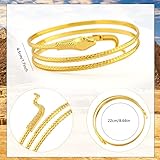 Hifot Egyptian Costume Accessories - Headpiece with Metal Snake Arm Cuffs and Swirl Freeform Snake Bracelets for Women - Image 5