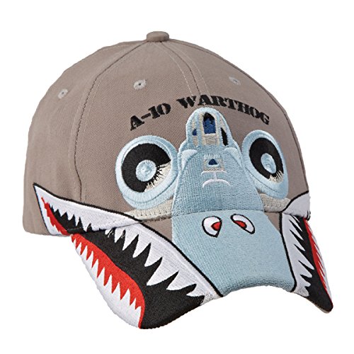 Sporty s Adjustable A-10 Warthog Embroidered Cap Hat Light Gray