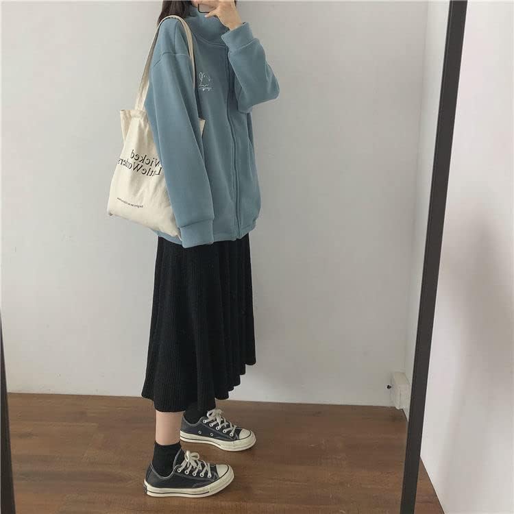 Miniatura 6 de RICHTRUE Kawaii, chaqueta Sherpa para mujer, chaquetas de vellón para mujer, chaqueta mullida con cremallera, chaqueta Y2k Aesthetic