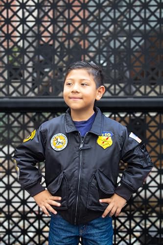 Youth CWU Squadron Bomber Flight Jacket Black2