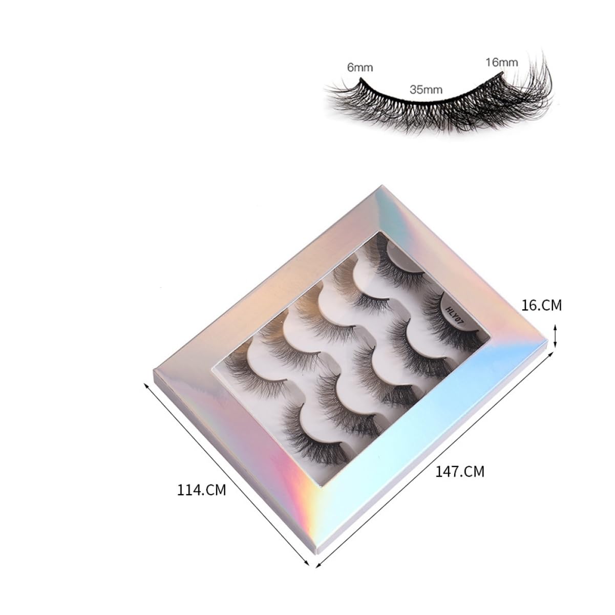 Beaupretty Pestañas Postizas De Efecto Natural Diseño Curly Kit De Maquillaje Para Ocasiones Especiales De Faux Lashes Para Uso Personal y Profesional