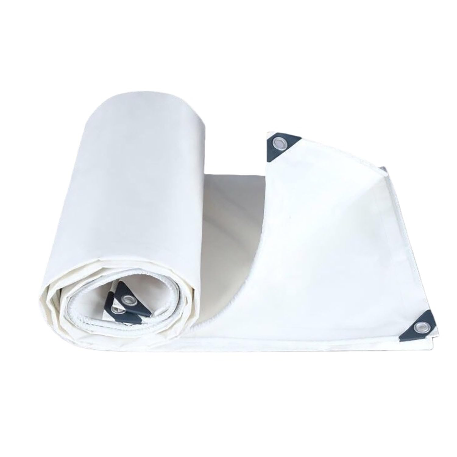 Lihuane White Tarpaulin Sheet 90 X 180 Cm Waterproof, With Eyelets Builders Tarp Easy To Wash For Multipurpose Indoor Outdoor Protection,