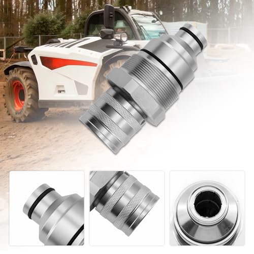 Image of Hydraulic Female Flat Face Quick Coupler 7246802 AT406475 Compatible with Bobcat 753 763 773 863 864 883 A770, Compatible with Johnn Deeree 318E 319E 320E, #7249643 47396761 V1311-77150