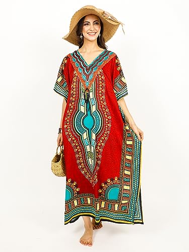 Kaftans de mujer estilo dashiki africano ideal para la playa y eventos 7