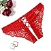 Avidlove Lace Panties for Women Soft Cheeky Briefs Underwear Matching Underwear for Couples Red