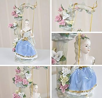 輸入雑貨　陶器　スペイン調　『女の子と猫』　エレガント　アンティーク 輸入雑貨 陶器 スペイン調 『女の子と猫』 エレガント