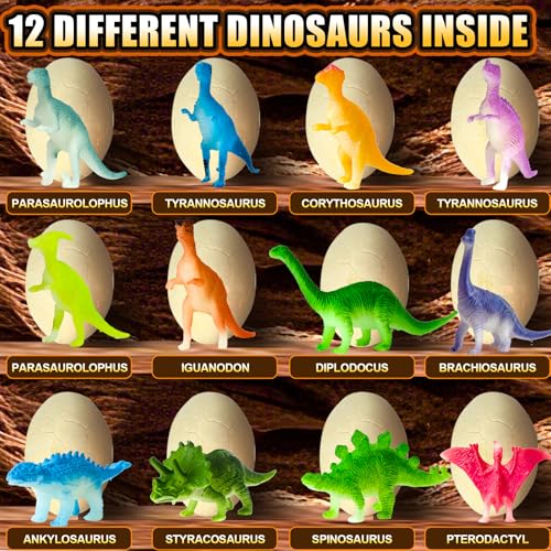 Image of Dinosaur Eggs Toys Dig Kit, 12 Dino Eggs, Dinosaur Toy for Kids, Science STEM Dinosaur Eggs for Birthday and Easter Gift, Easter Basket Stuffers, for Boys Girls Age 3+