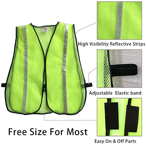 Zojo High Visibility Safety Vests,Adjustable Size,Lightweight, Wholesale Reflective Vest For Outdoor Works, Men Women (Neon Yellow New) #TOP1