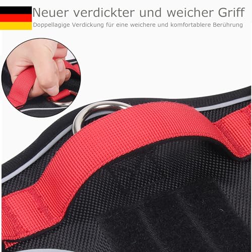Hundegeschirr für Grosse Hunde - Strapazierfähiges Anti Zug hundegeschirr Robust,Atmungsaktiv,Reflektierend,Sicherheitsgeschirr Stoßfest