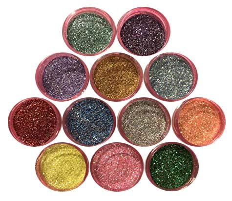 Disco Cake™ HOLOGRAM SET (12 colors) 5 grams each container, disco hologram, glitter, cakes, cupcakes, fondant, decorating, cake pops By Oh! Sweet Art