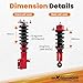 maXpeedingrods Coilovers for Toyota Corolla E130 2003-2008, for Toyota Matrix XRS E130 2003-2008, Height Adjustable Coilovers Suspension Kit, Preset Damping Lowering Kit Red