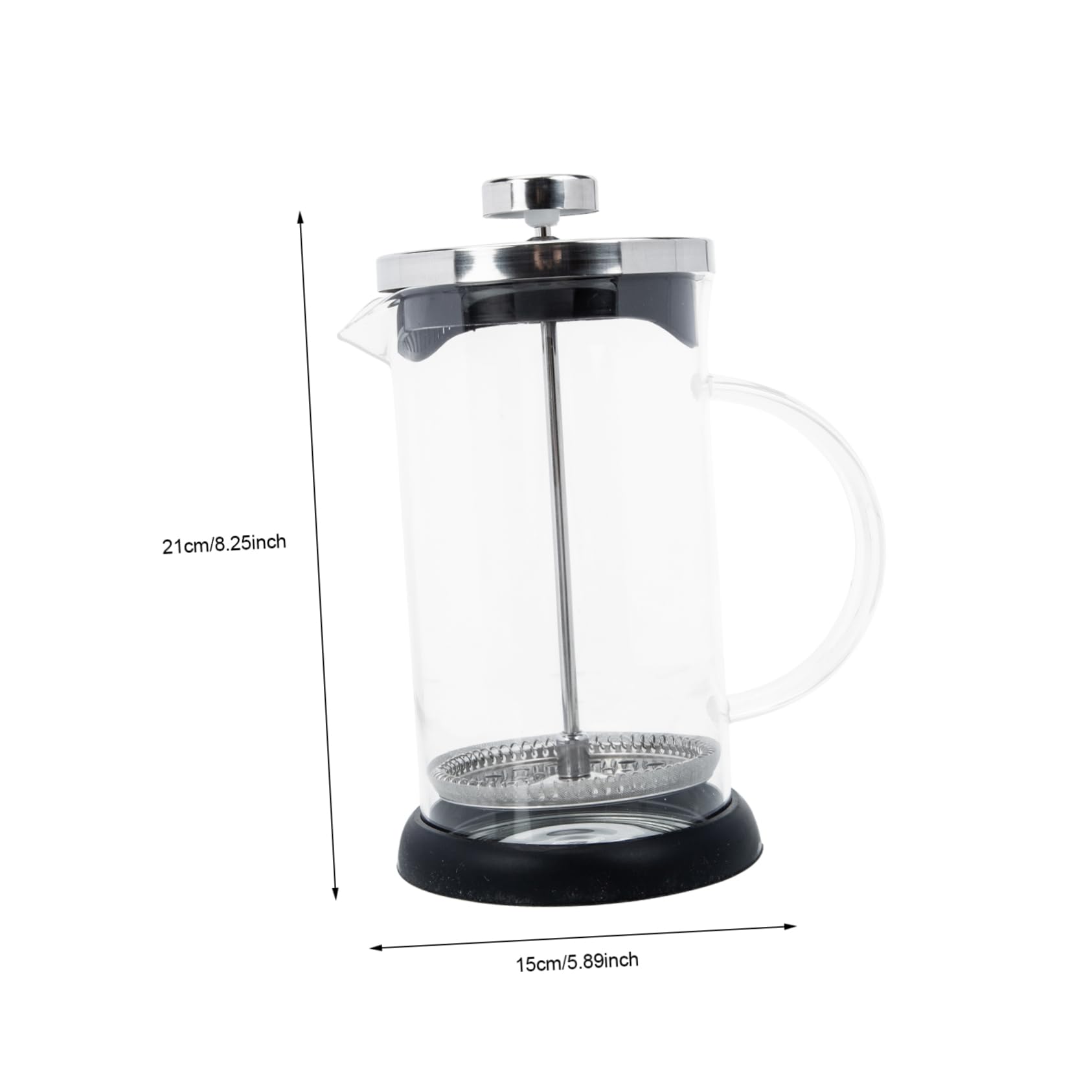 ABOOFAN Manual Coffee Press Portable Espresso Maker for Home Travel Office Glass Design Heat Resistant Easy to Use Coffee Brewer