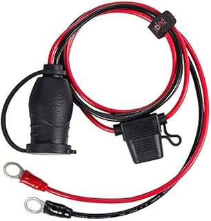 [UL Listed] YCIND 3/8" Eyelet Terminal to Female Cigarette Lighter Socket Battery Boost Cable Heavy-Duty 30A Fuse 12V/24V 12AWG Cord 3Ft 1m
