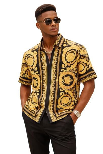 Men’s Abstract Printed Casual Shirt | Full Sleeve Button-Down Stylish Shirt for Men | Slim Fit Party, Office Fashion Shirt-image-11