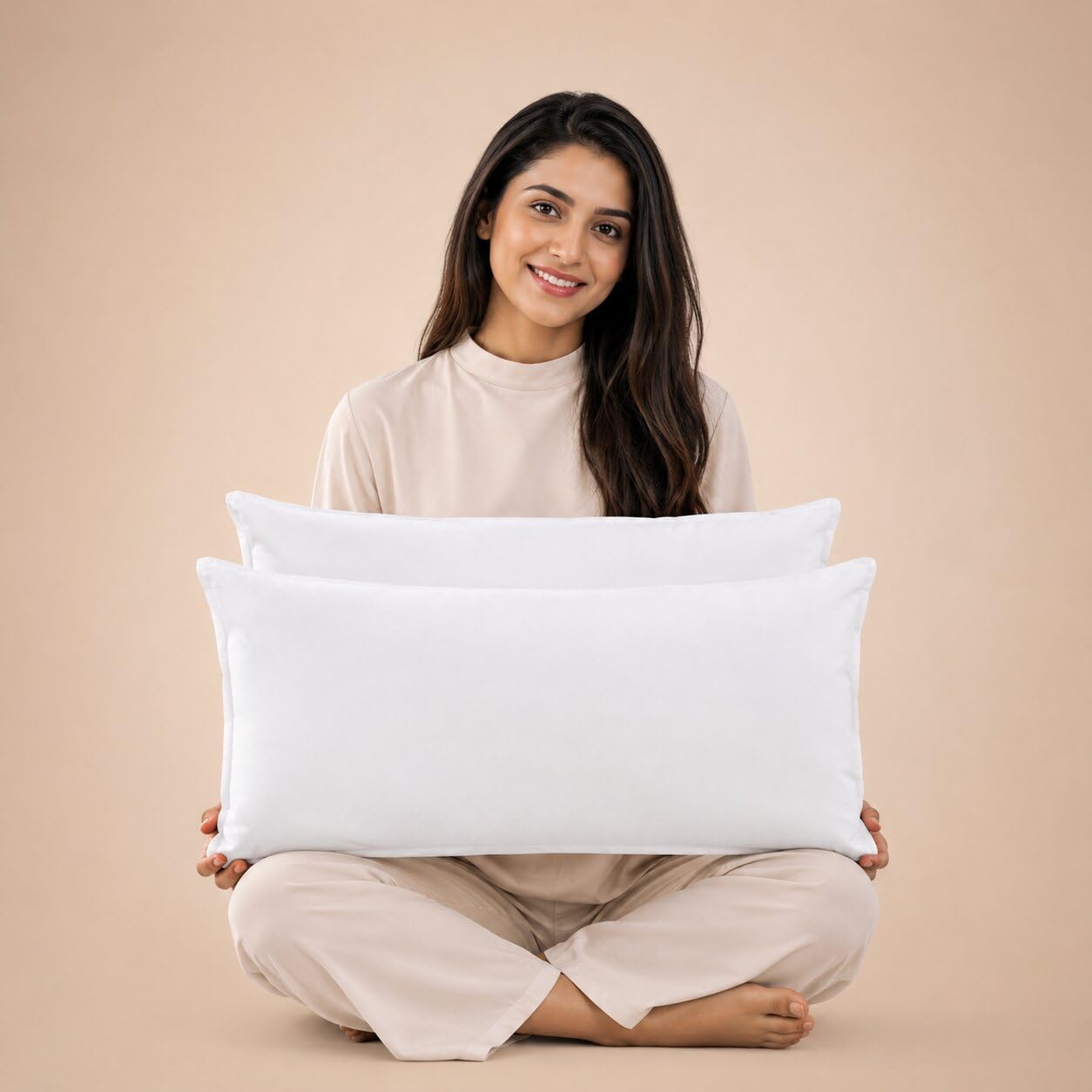 JDX Sleeping Pillows | Hotel Quality Premium 3D Conjugated Fiber Pillow Set of 2 | Pillow 16 inch x 24 inch | Pillows for Sleeping, Pillows, Pillows Set 2 | Takiya Set of 2 | 18012-2-16x24 4