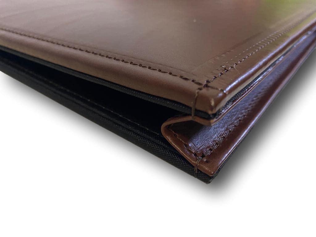 Agendepoint.it - Sottomano Da Scrivania In Vera Pelle Vegetale Con Apertura 38x50 Marrone
