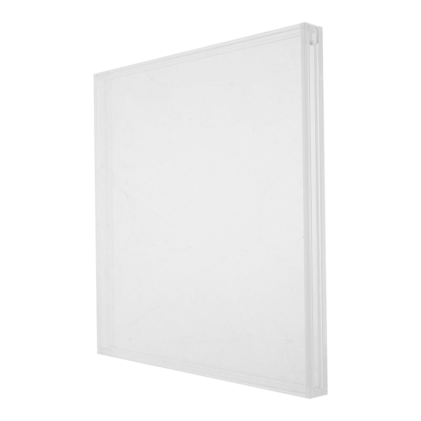 OUNONA Vitrina para discos de vinilo - Marco de exhibición de álbumes de vinilo de acrílico de 7 pulgadas con tapa deslizante - Soporte individual transparente para montaje en pared para sala de