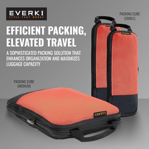 EVERKI Compression Packing Cubes – 18.2L Lightweight Compressible Mesh Packing Cubes for Travel, Durable & Compressed Travel Organizer for Luggage, Backpack & Suitcase, Premium Compression Bags, 3 Set3