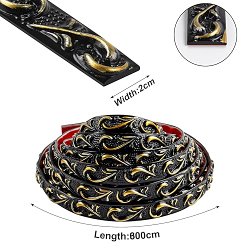 JUNART PVC Moldings Trim, 600cm×2cm, 3D Wallpaper Border - Image 2