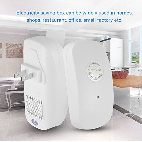 ASHATA Caixa de economia de energia de 90 V 240 V, casa de 3000 W reduz a eletricidade, plugues inte