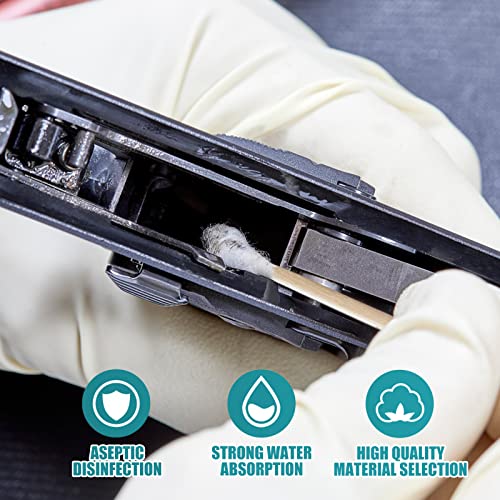 Gun Cleaning Supplies,1000PCS Gun Cleaning Patches and 300PCS Gun Cleaning Swabs,6\" Long Cotton Swabs,2\"x2.36\" Lint Free Gun Cleaning Rags Fit Most Caliber Firearms