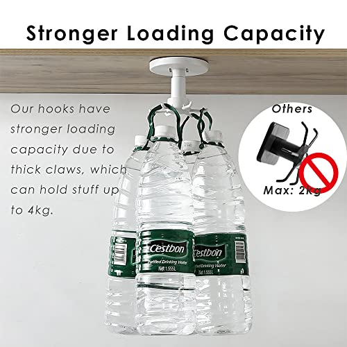 Fancyos 4 Pcs Under Cabinet Kitchen Utensils Hanger 360 Degrees Rotation Organizer Hooks 6 Claws In 1, Black #TOP3