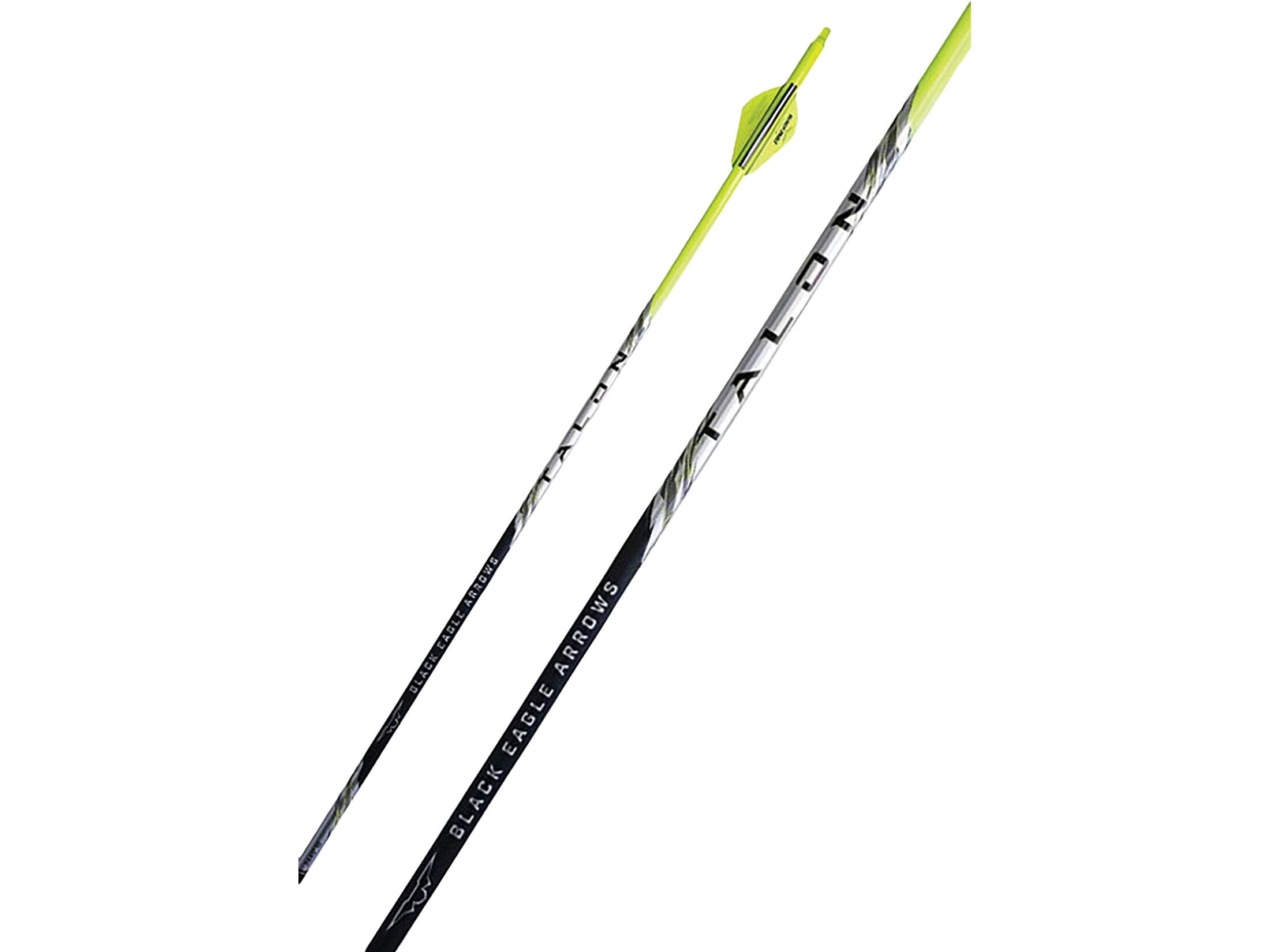 Black Eagle Talon Crested Hunting Arrows, Premium Carbon, Durable, Lightweight, 2445 ID, Assorted Spines and Weights (350.003)