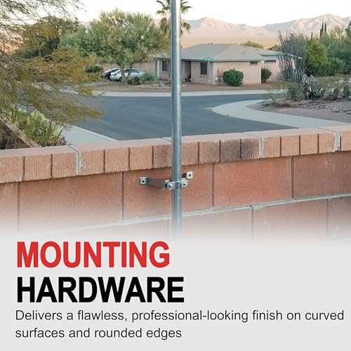 2 Pack 4” Heavy-Duty Wall Mount Pair with Brackets & Lag Bolts for TV Antenna Mast