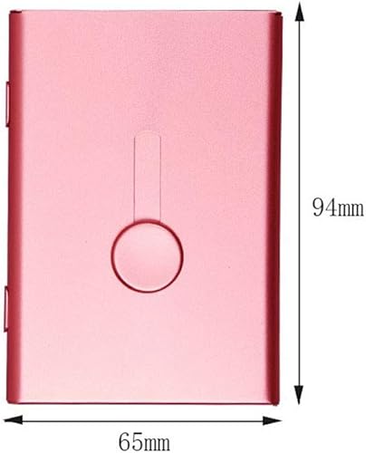 Miniatura 3 de SEIWEI Funda de metal para tarjetas de presentación, deslizante, para pulgar, ajuste abierto, 18 tarjetas de identificación de crédito, diseño de
