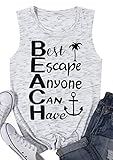Women Best Escape Anyone Can Have Tank Tops Summer Tees Funny Graphic Loose Sleeveless Novelty Holid
