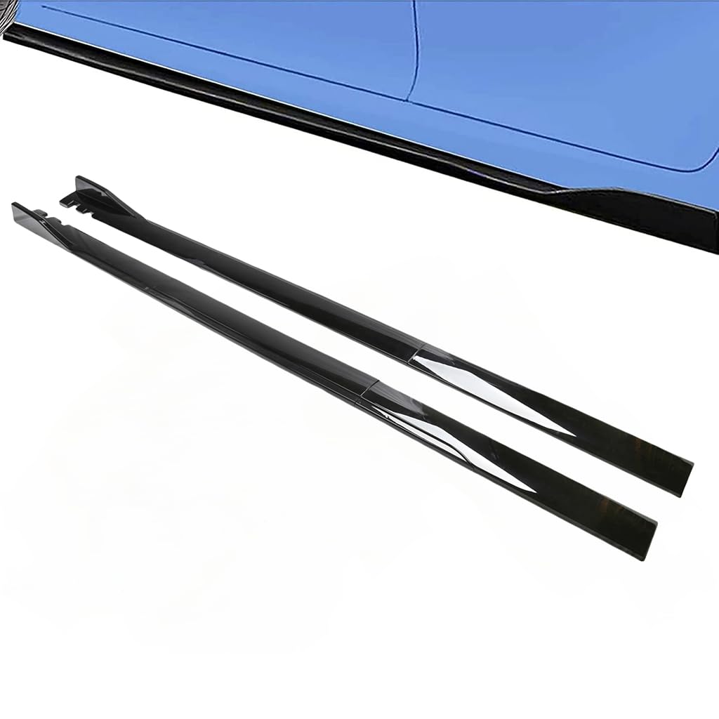 Jupes latérales de Voiture pour VW Golf 7 2014-2020, Anti-Rayures Automobile latérales becquet d'aile de Jupe latérale Accessoire,A-Black