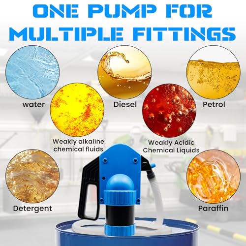 Image of Lever-operated Drum Pumps.55 Gallon Plastic Hand Lever Drum Pump is 1 Pint Per Stroke.Lever Action Drum Pump for High Viscosity Oils, Agricultural Chemicals with 2 Meters of 3 /4 inch Corrugated Hose