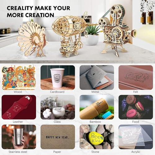 Image of 3IDEA CR Laser Falcon Engraver-5W Compression Spot Quick Focus Anodized Aluminum Alloys Structure Built-in Leveler Dust Absorption Protective Cover