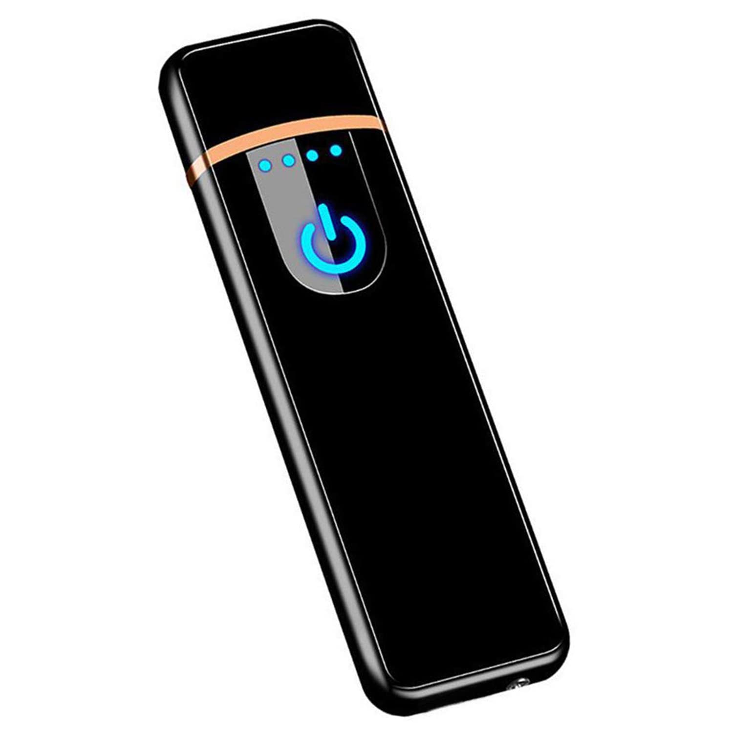 Upgraded Quality Ultra Thin Electric Cigarette Lighter Flameless Lighter with Touch On/Off Button Electric Cigarette Lighter for Cigar and Cigarette Lighter (Black, Pack of 1)-picture-17