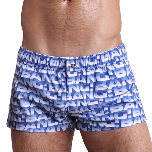 Bang Men's Swimwear - Mini Shorts - Quick-Dry All-Use Premium Beach Trunks Square Cut