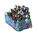 Titanium Coated Crystal Cluster Specimen, By JIC Gem (Rainbow, 2-2.5")