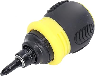 Chave de fenda com catraca multibit, chave de fenda com catraca, chave de fenda m¨²ltipla 2 em 1 atarracada, ferragem de a?o cromo van¨¢dio( yellow ), chave de fenda atarracada  era  Jogo chaves jogo p 