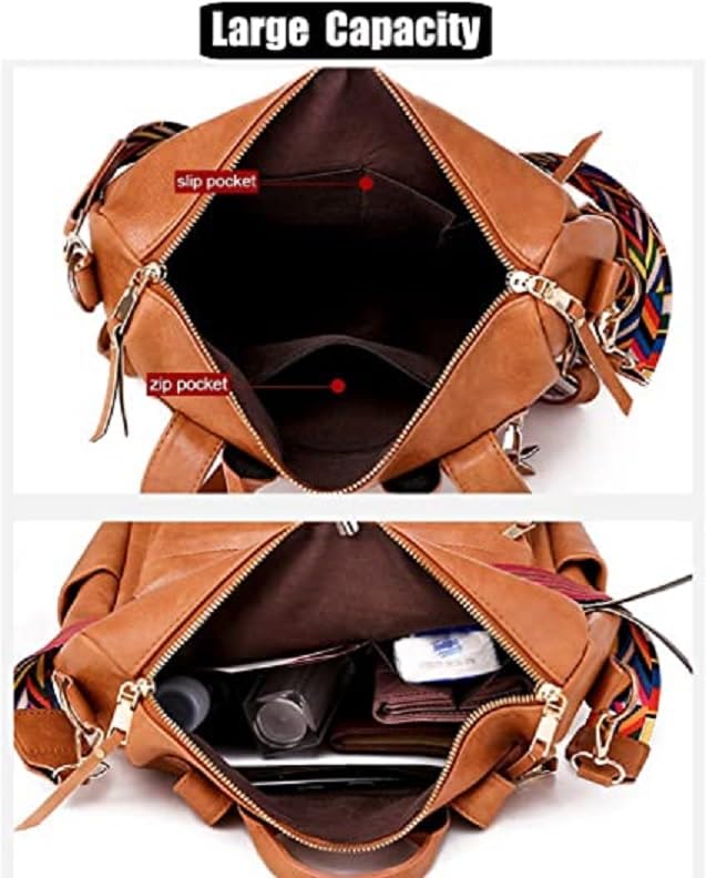 Image of Women High Qulity Multipurpose Backpack Handbag Purse, Travel Backpack Shoulder Bag for Ladies,Girls,Unisex