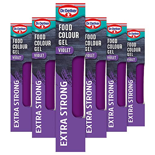 Dr. Oetker Extra Strong Violet Food Colour Gel, 90 g, Pack of 6x15g