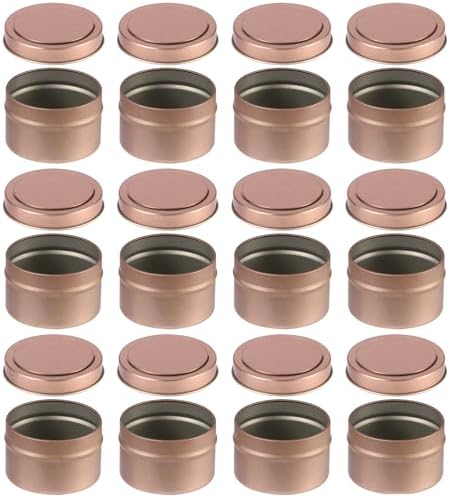 Juego de 12 cajas de velas con tapa de metal, para hacer velas re...