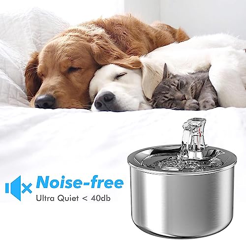 Fuente de agua automática para gatos y perros acero inox miniatura 5