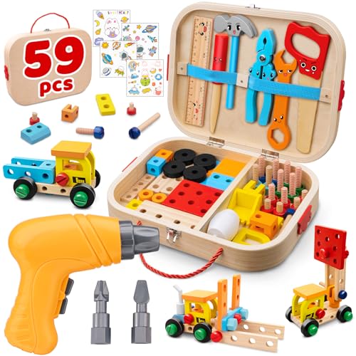59Pcs Kids Tool Set Toy for Boys - Montessori STEM